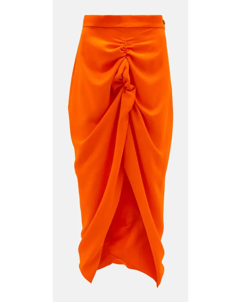 Vivienne Westwood Midirock Panther aus Crêpe Orange