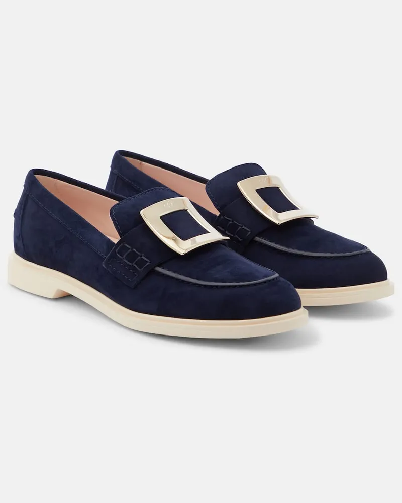 Roger Vivier Loafers aus Veloursleder Neutral