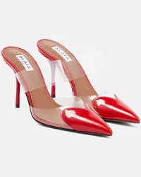 Alaïa Alaia Mules Cour mit Lackleder Rot