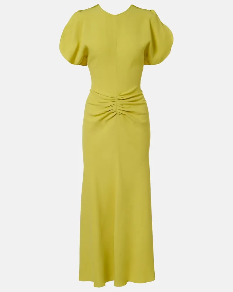 Victoria Beckham Midikleid Bela aus Crêpe-Satin Gelb