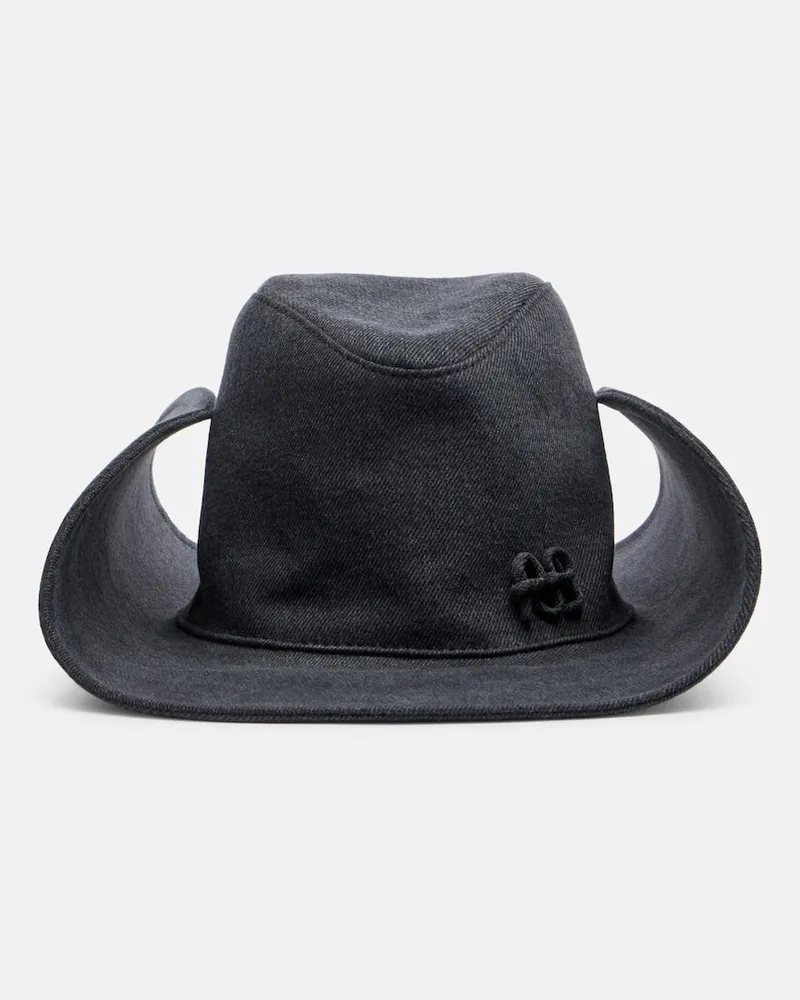 RUSLAN BAGINSKIY Hut aus Denim Schwarz