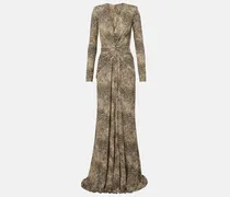 Bedruckte Robe Animalier aus Jersey