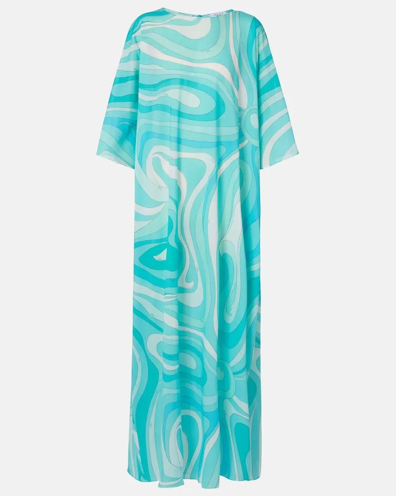 Emilio Pucci Kaftan Marmo aus Baumwolle Blau