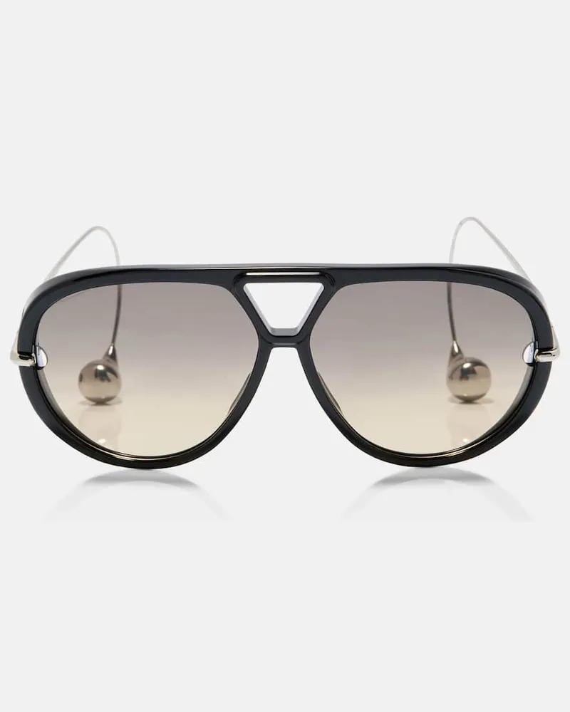 Bottega Veneta Aviator-Sonnenbrille Drop Schwarz