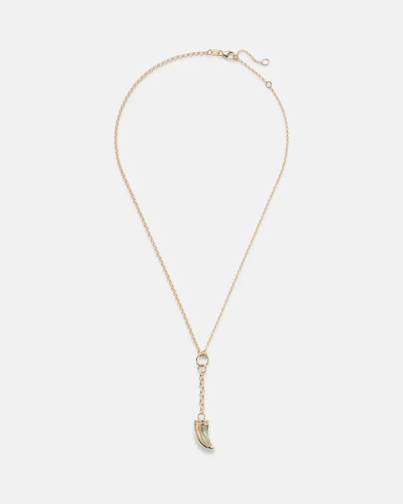 FOUNDRAE Halskette aus 18kt Gelbgold mit Prasiolith Gold