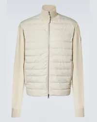 Moncler Daunenjacke aus Wolle und Kaschmir Beige