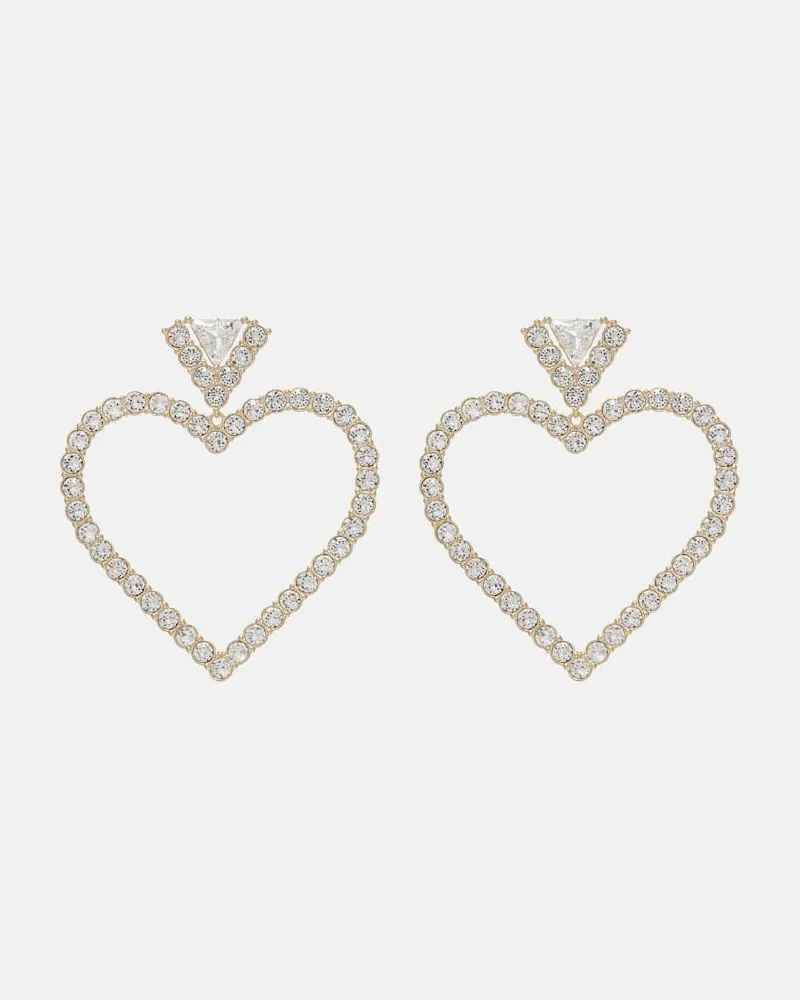 Valentino Garavani Ohrringe Cœur Royal mit Kristallen Gold