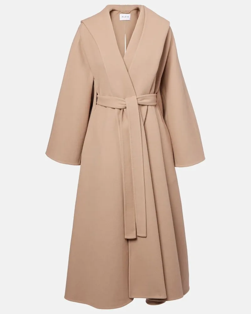 Alaïa Alaïa Mantel aus Wolle und Kaschmir Beige