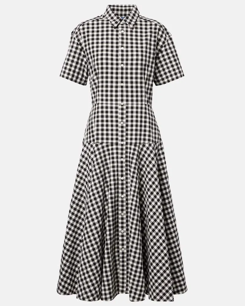 Ralph Lauren Hemdblusenkleid aus Baumwolle Schwarz