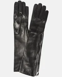 Jil Sander Handschuhe aus Leder Schwarz