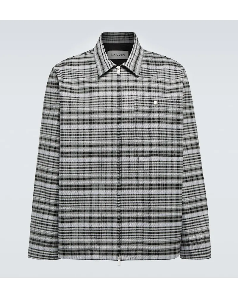 Lanvin Jacke aus Baumwolle und Wolle Grau
