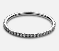 Ring Thread Band aus 18kt Weißgold mit Diamanten