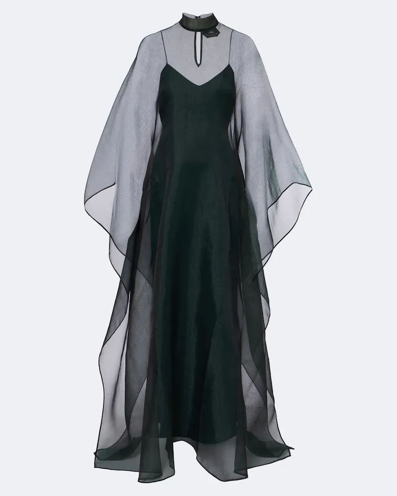 Taller Marmo Kaftan Sphinx aus Organza Grün