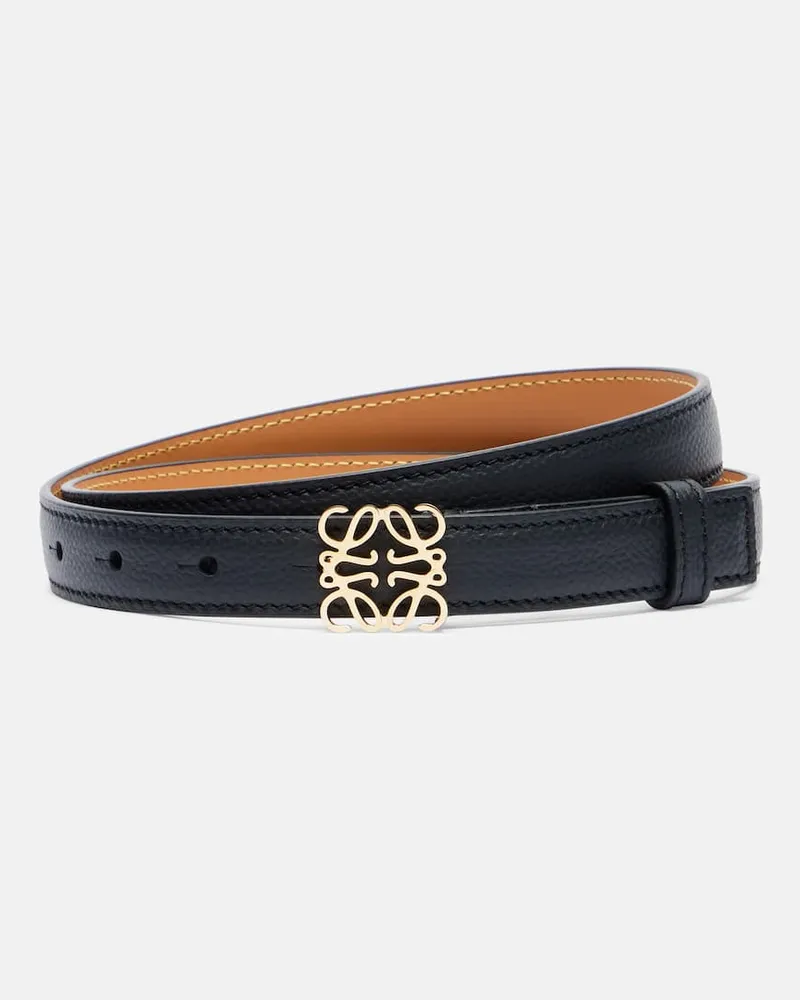 Loewe Gürtel Anagram aus Leder Schwarz