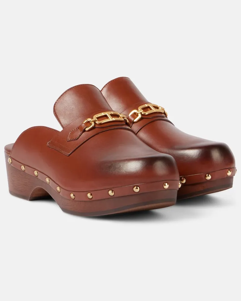 Tom Ford Clogs Whitney aus Leder Braun