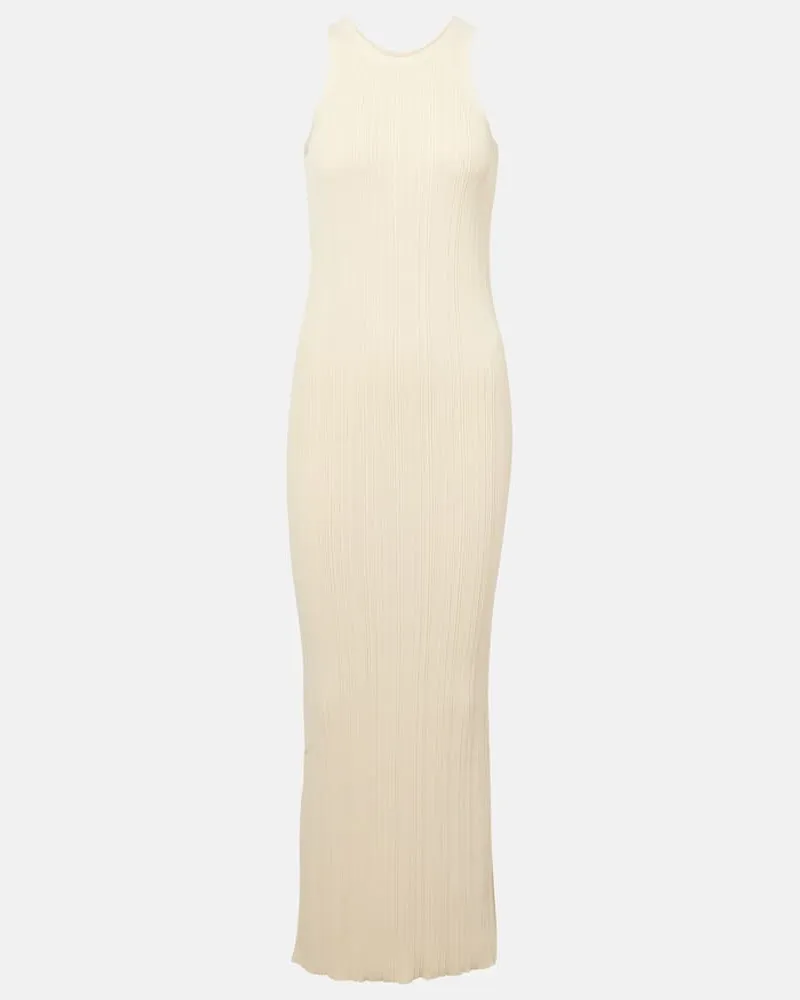 Totême Maxikleid aus Rippstrick Beige