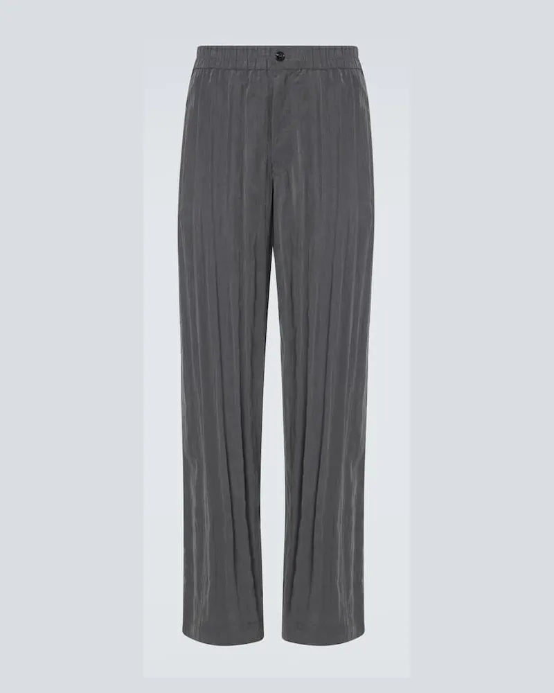 Giorgio Armani Weite Hose aus Canvas Grau