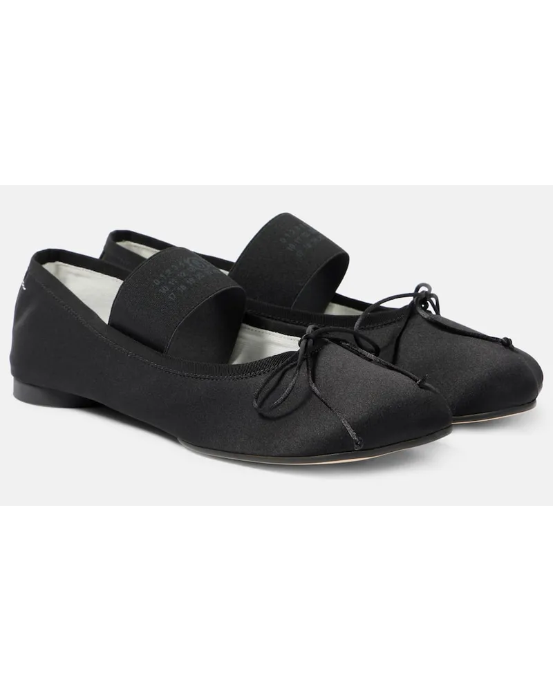 Maison Margiela Ballerinas aus Satin Schwarz