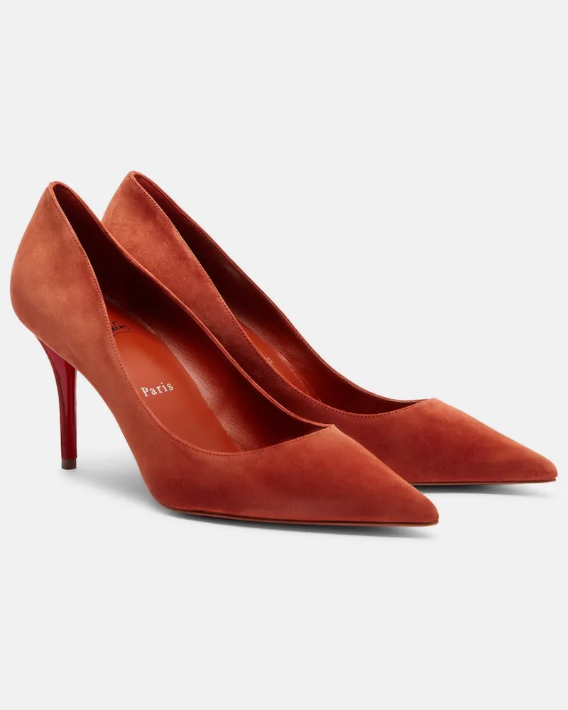 Christian Louboutin Pumps Miss Z 80 aus Veloursleder Orange