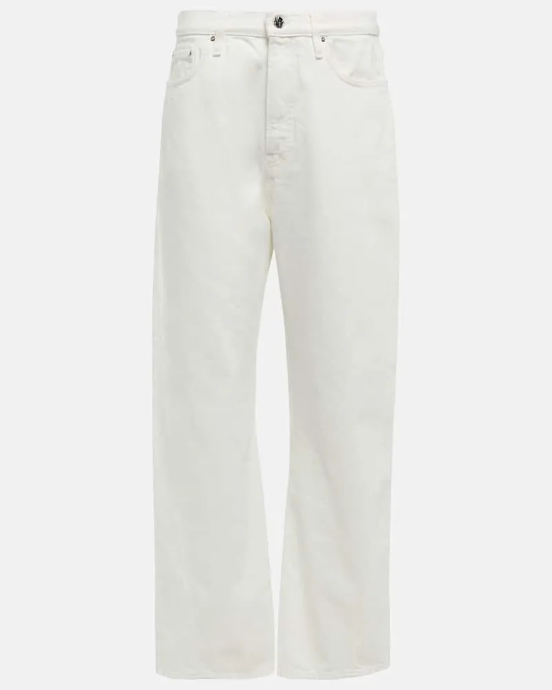 Totême Mid-Rise Straight Jeans Weiß