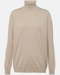 Brunello Cucinelli Rollkragenpullover aus Kaschmir Nude