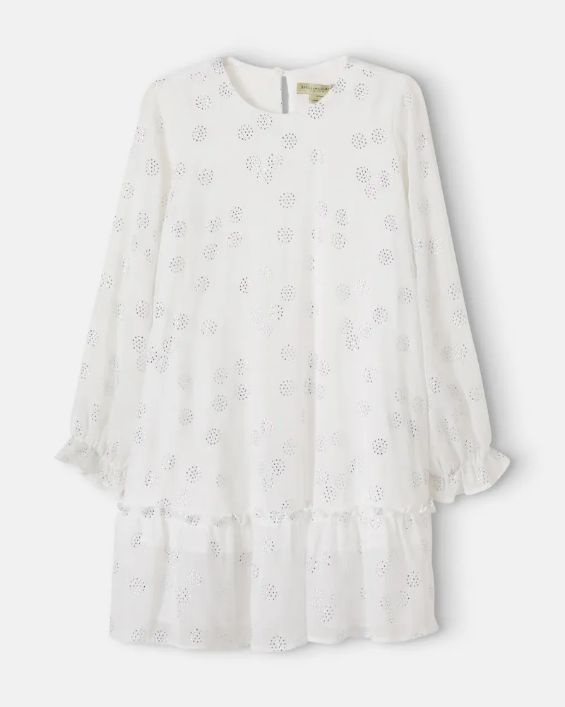 Stella McCartney Kids Kleid mit Kristallen Weiß