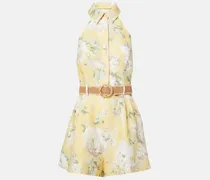 Bedruckter Playsuit Acacia aus Leinen