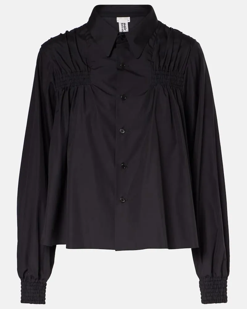 Noir Kei Ninomiya Hemd aus Baumwolle Schwarz