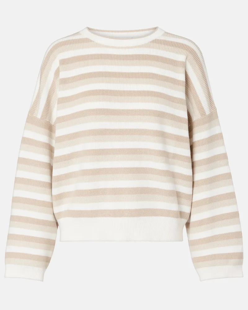 Brunello Cucinelli Pullover aus Baumwolle Weiß