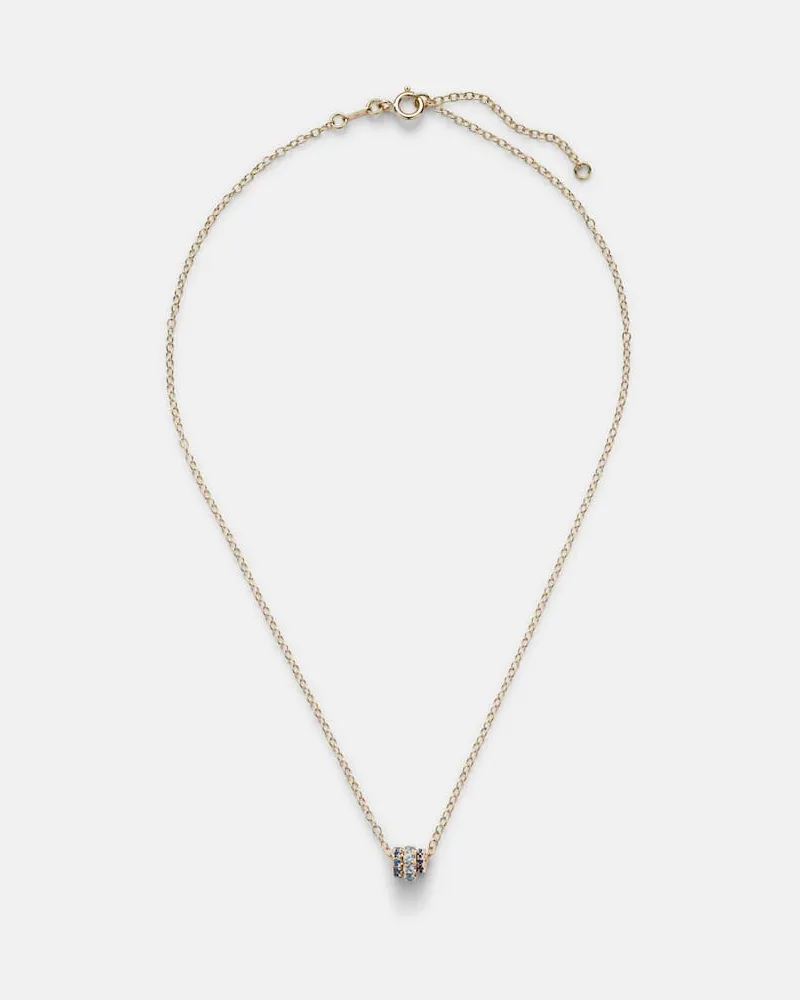 Spinelli Kilcollin Halskette Vesta aus 18kt Gelbgold mit Saphiren und Aquamarin Gold