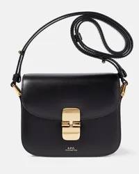 A.P.C. Schultertasche Grace Mini aus Leder Schwarz