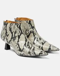 Ganni Ankle Boots aus Lederimitat Multicolor