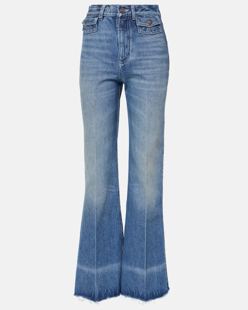 Chloé Chloé High-Rise Flared Jeans Blau