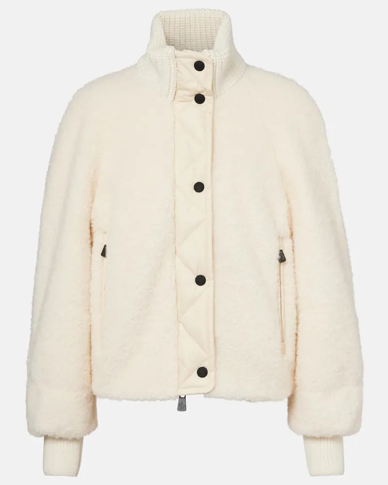Moncler Daunenjacke Ayles mit Schurwolle Weiã