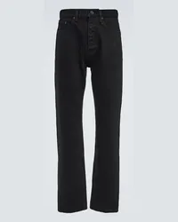 Balenciaga Mid-Rise Straight Jeans Schwarz