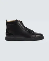 Christian Louboutin High-Top Sneakers Louis aus Leder Schwarz