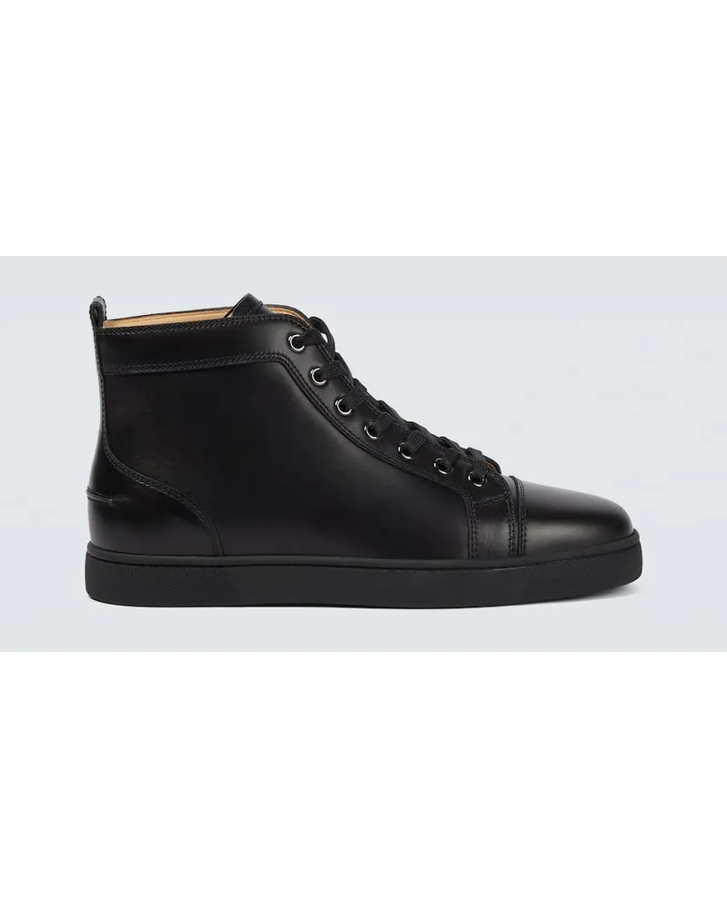 Christian Louboutin High-Top Sneakers Louis aus Leder Schwarz