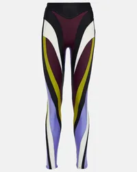 Thierry Mugler High-Rise Leggings Multicolor