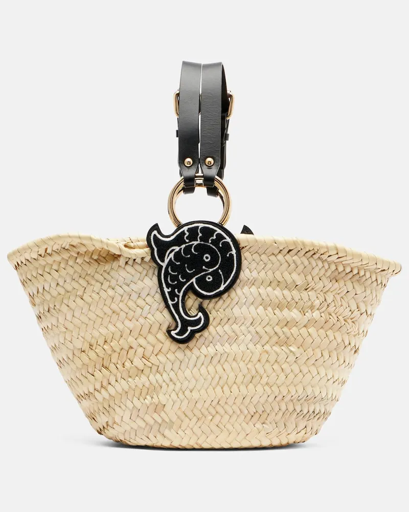 Emilio Pucci Tote Puccina aus Stroh Neutral
