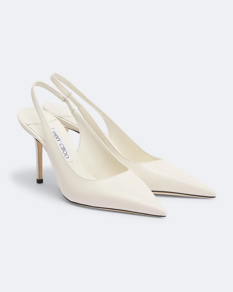 Jimmy Choo Slingback-Pumps Love aus Leder Weiß