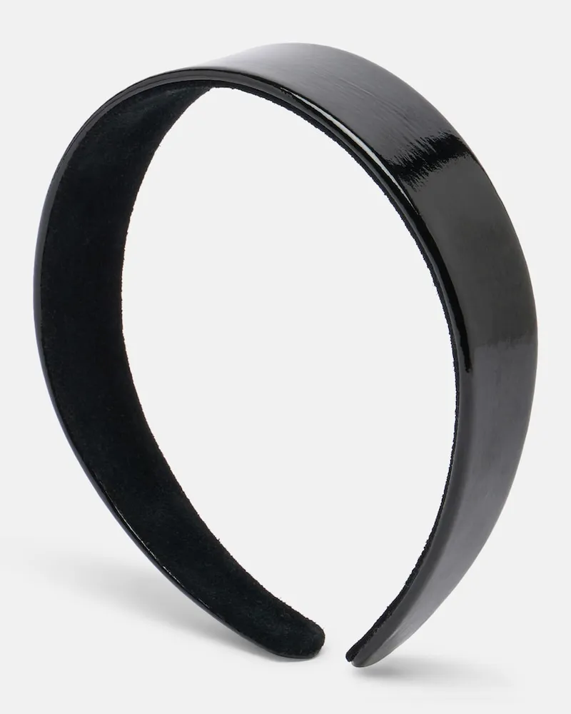 Jennifer Behr Haarband Cruz aus Lackleder Schwarz