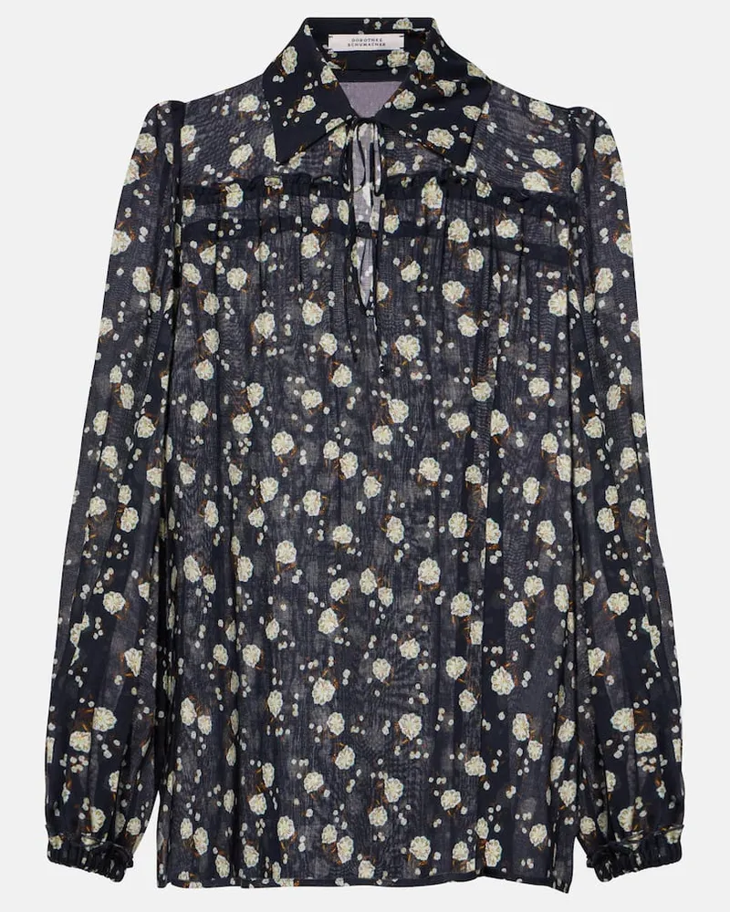 Dorothee Schumacher Bluse Floral Volumes Blau