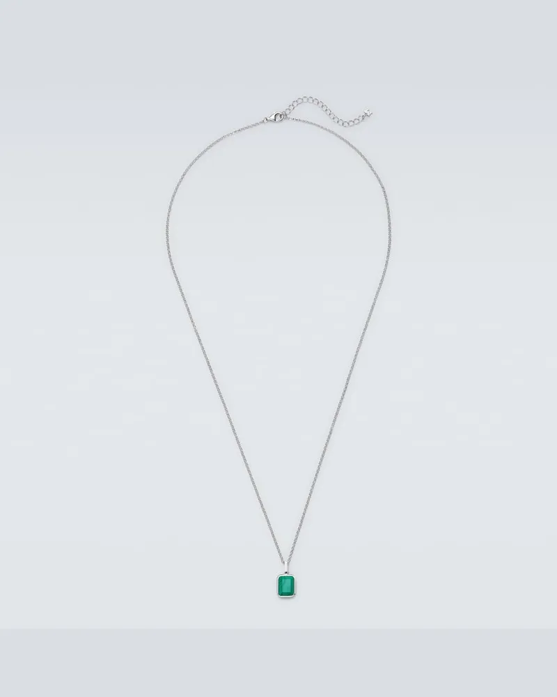 MATEO Halskette aus Sterlingsilber mit Malachit Silber