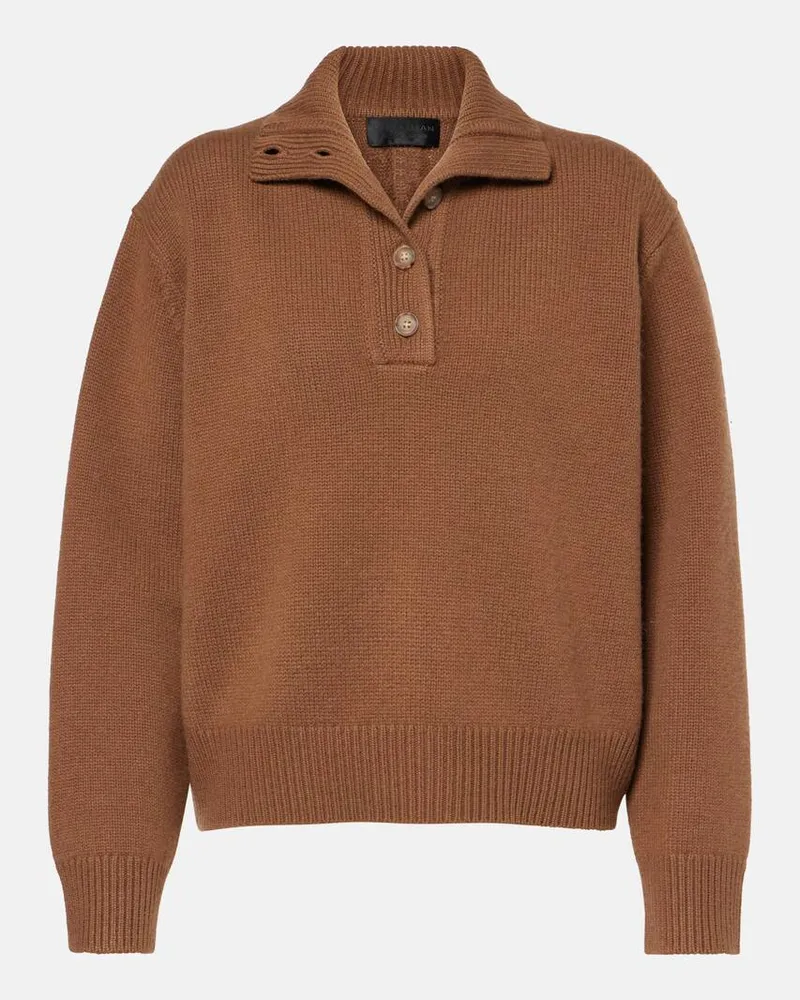 Nili Lotan Polopullover Renata aus Kaschmir Braun