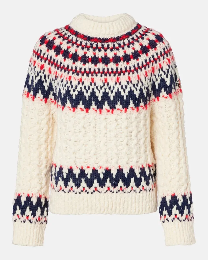Moncler Pullover aus Jacquard Beige