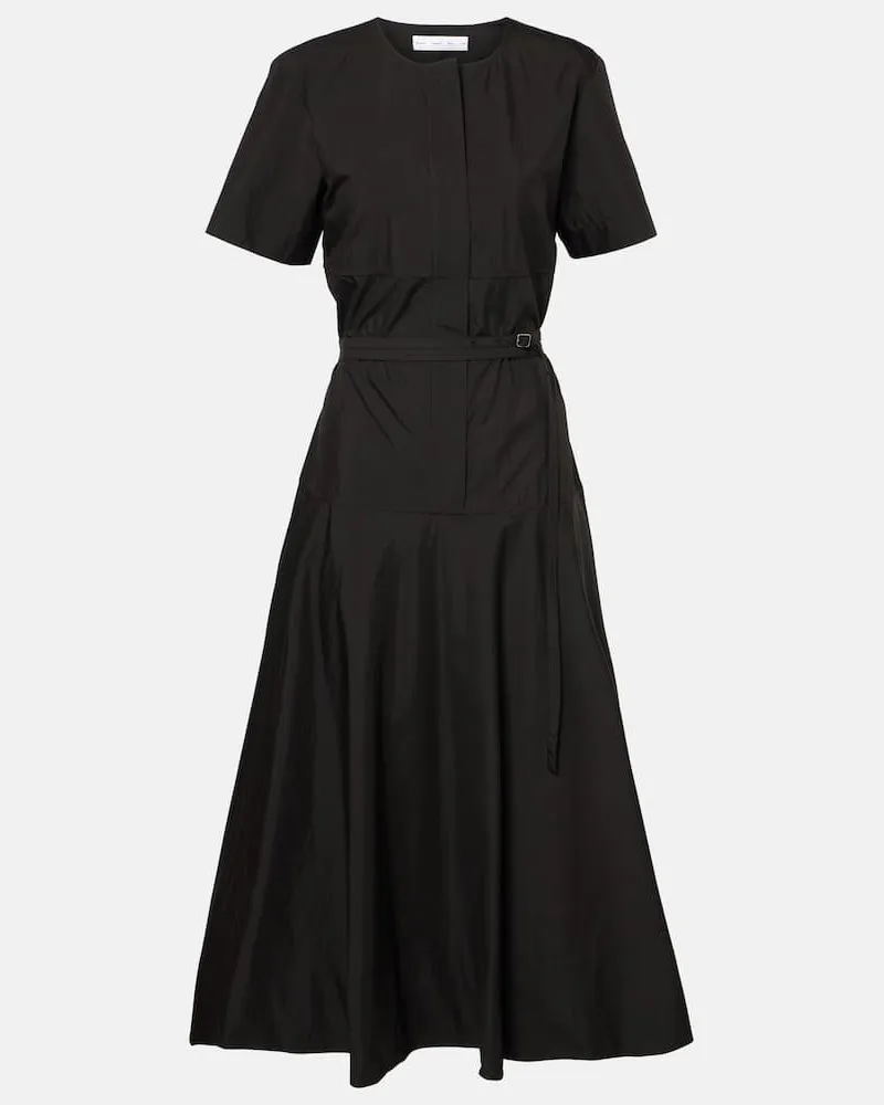 Proenza Schouler White Label Midikleid Elizabeth Schwarz