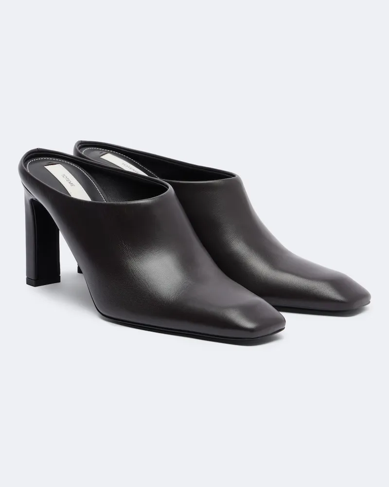 Totême Mules aus Leder Braun