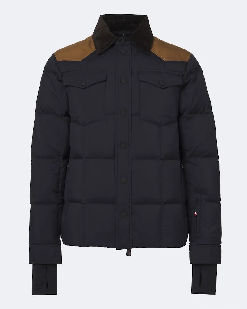 Moncler Skijacke Geltech mit Cord Blau