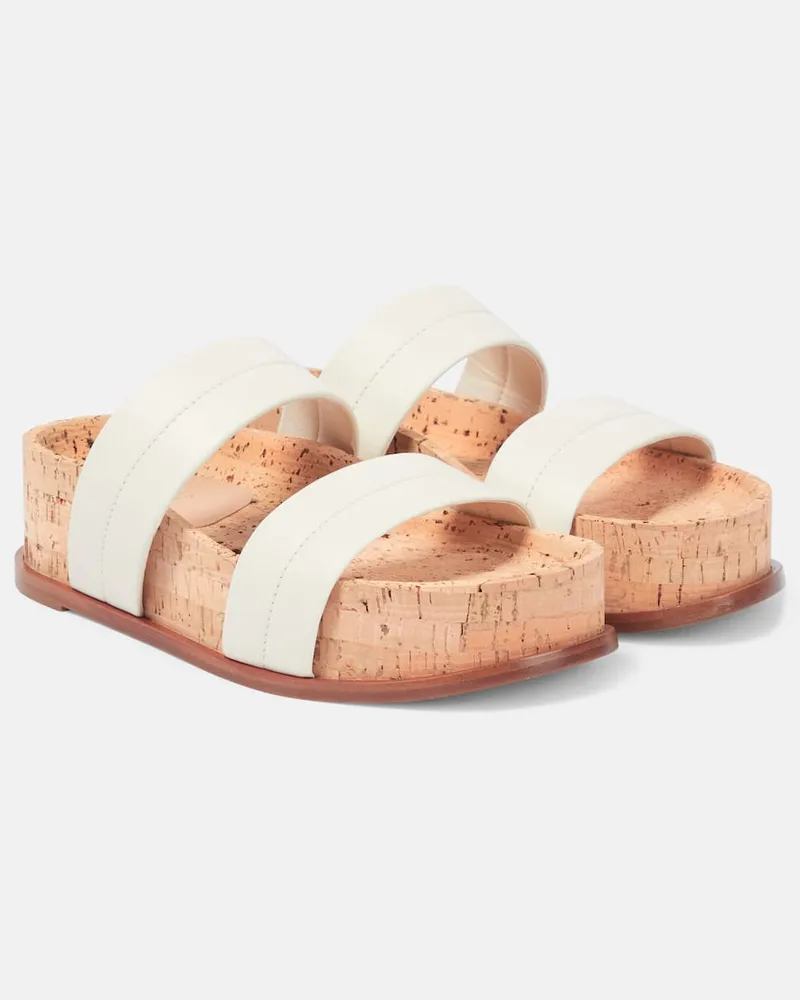 Gabriela Hearst Sandalen Striker aus Leder Weiß