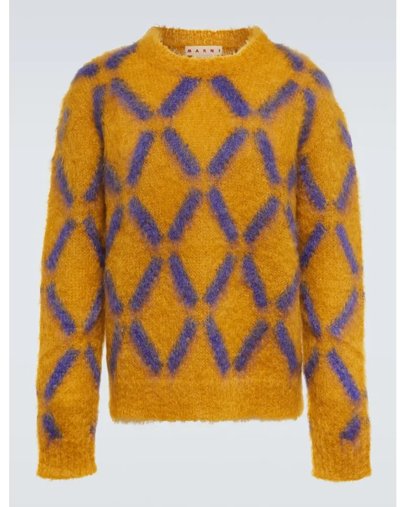 Marni Pullover aus einem Mohairgemisch Gelb